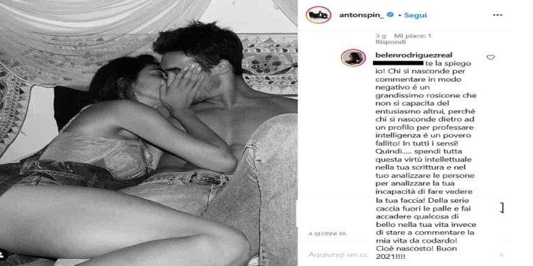 Belen Rodriguez e Antonino Spinalbese - Foto Instagram