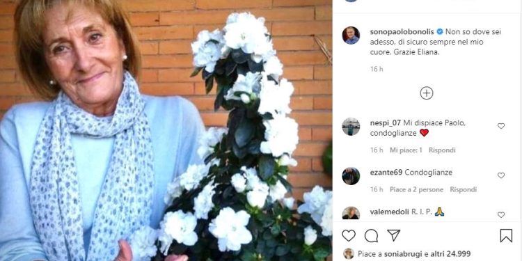 Paolo Bonolis ricorda la signora Eliana (Instagram)