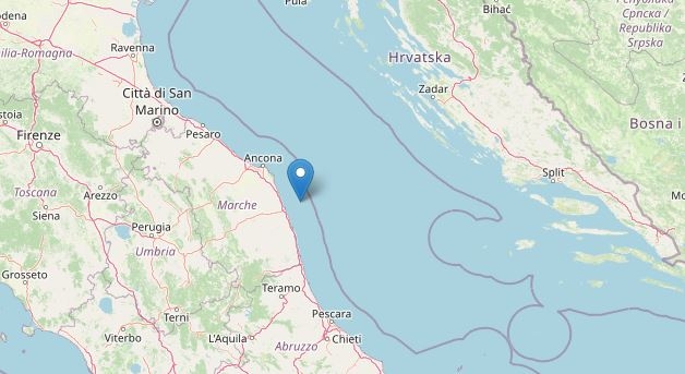 Terremoto oggi nelle Marche, Fermo (Ingv)