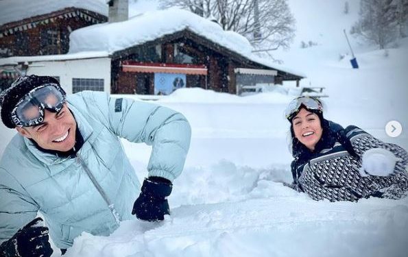 Cristiano Ronaldo e Georgina Rodriguez a Courmayeur (Foto Instagram)