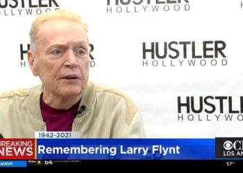 Larry Flynt in una delle sue ultime apparizioni (screen da Youtube)