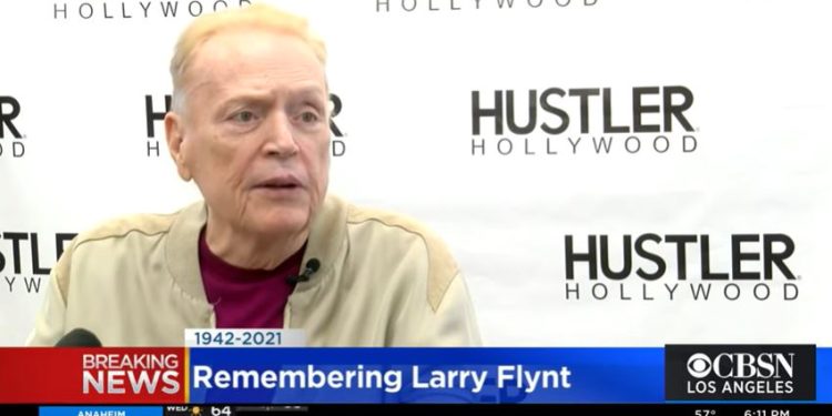 Larry Flynt in una delle sue ultime apparizioni (screen da Youtube)