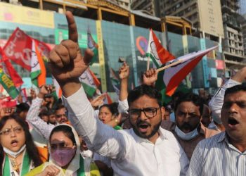 Proteste a Mumbai, in India (LaPresse)