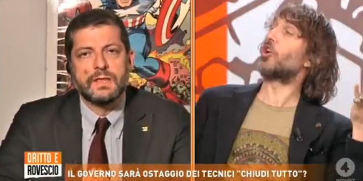 Andrea Romano vs Giuseppe Cruciani (Dritto e rovescio)