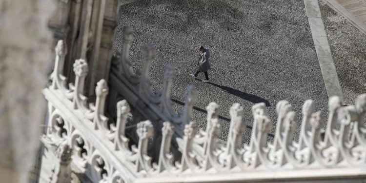 Dal Duomo di Milano (LaPresse)