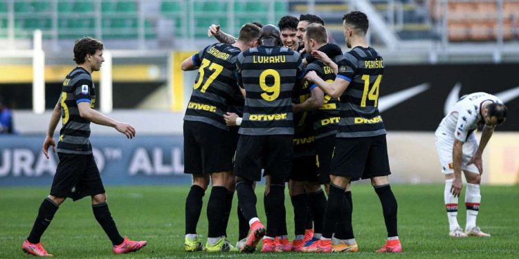 I giocatori dell'Inter (Foto LaPresse)