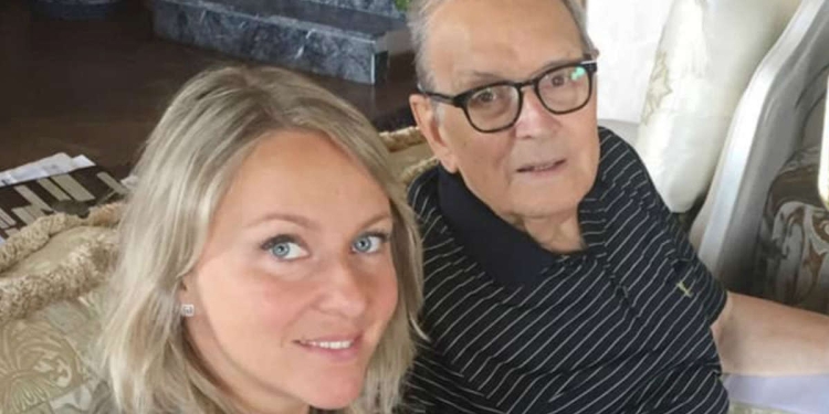 Olga Zakharova con il maestro Ennio Morricone