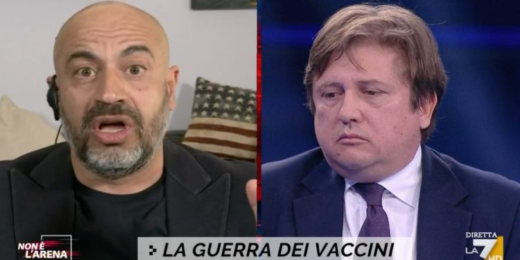 Gianluigi Paragone vs Pierpaolo Sileri a Non è l'Arena