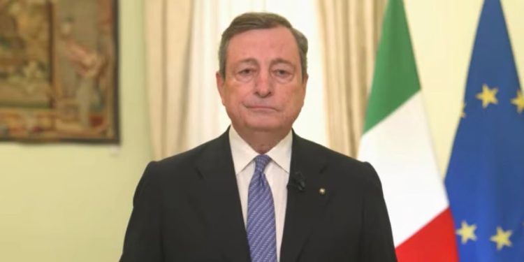 Il premier Draghi