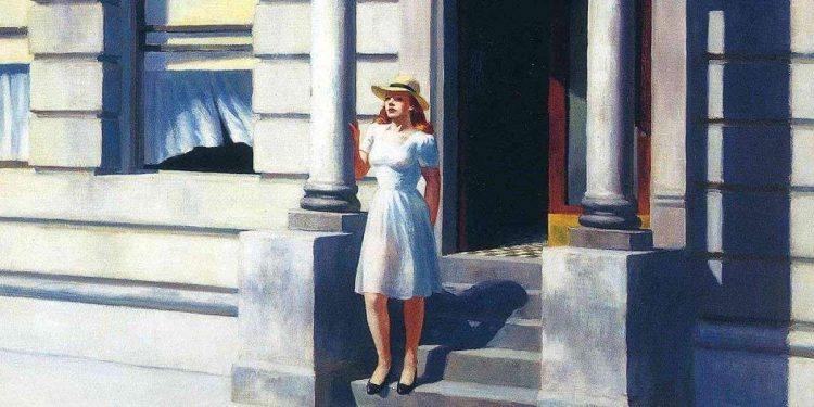 Edward Hopper, Summertime (1943), particolare