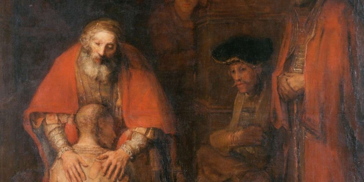 Rembrandt, Il ritorno del figliol prodigo (1668, particolare)