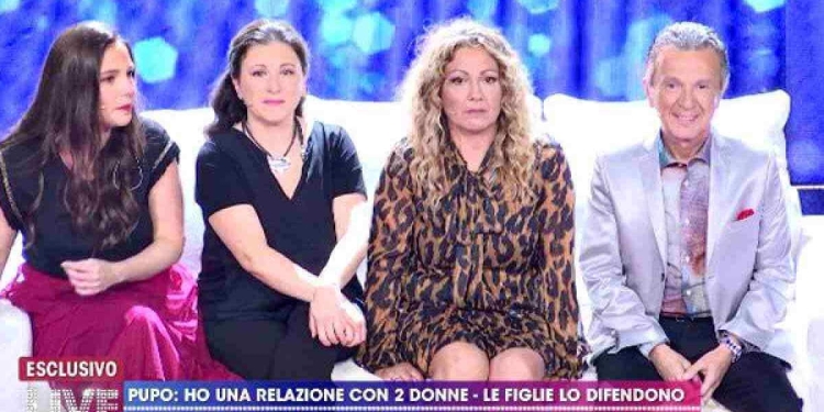 Pupo con le tre figlie: Ilaria, Valentina e Clara