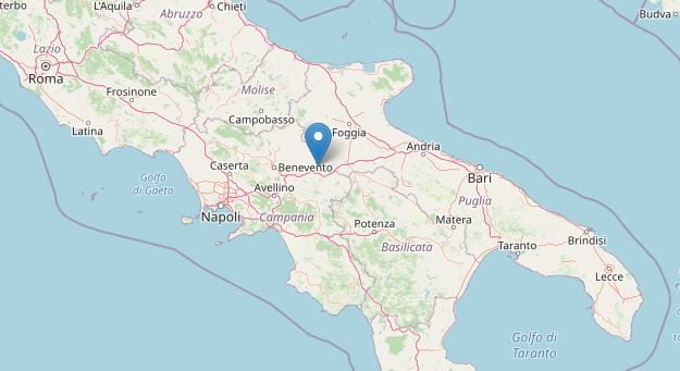 Terremoto oggi ad Avellino (Ingv)