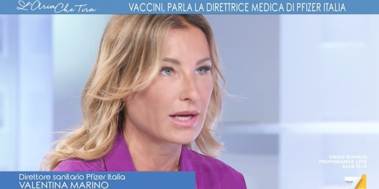 Valentina Marino, direttore sanitario Pfizer Italia (L'Aria che tira)