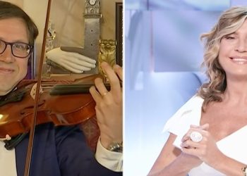 Dario Nardella suona il violino per Myrta Merlino a L'Aria che tira