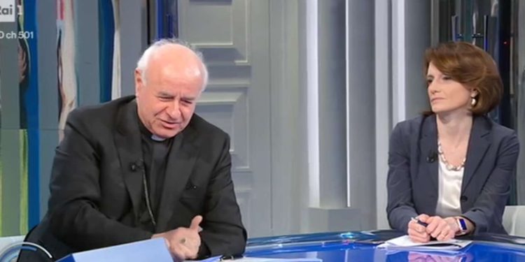 Monsignor Paglia ed Elena Bonetti (Porta a Porta, 2021)