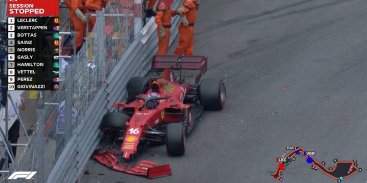 Incidente Leclerc, Qualifiche GP Monaco 2021