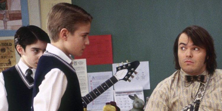 Kevin Clark con Jack Black in "School of Rock"