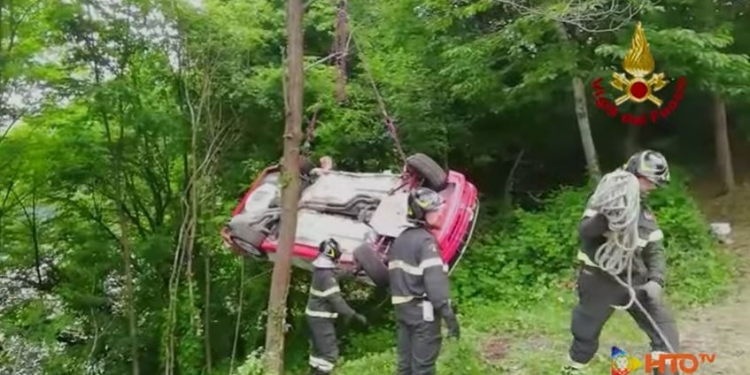 Incidente al Rally di Vicenza (Screen da Youtube)