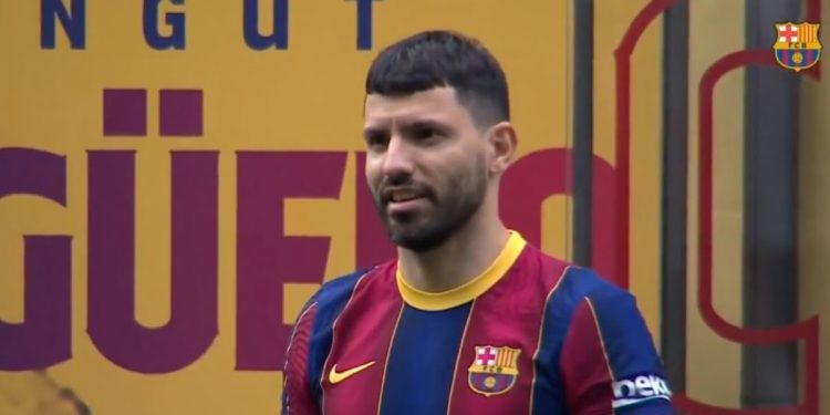 Aguero al Barcellona (foto: Twitter)