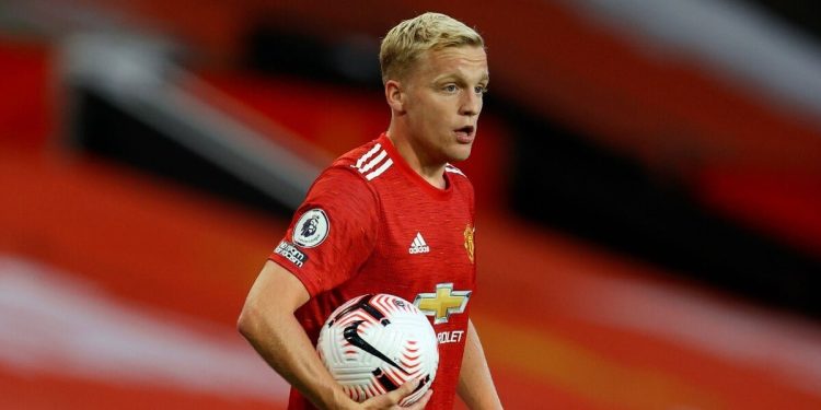 Donny Van de Beek, centrocampista del Manchester United (Foto LaPresse)