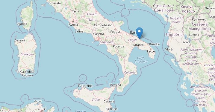 Terremoto a Monopoli (INGV)