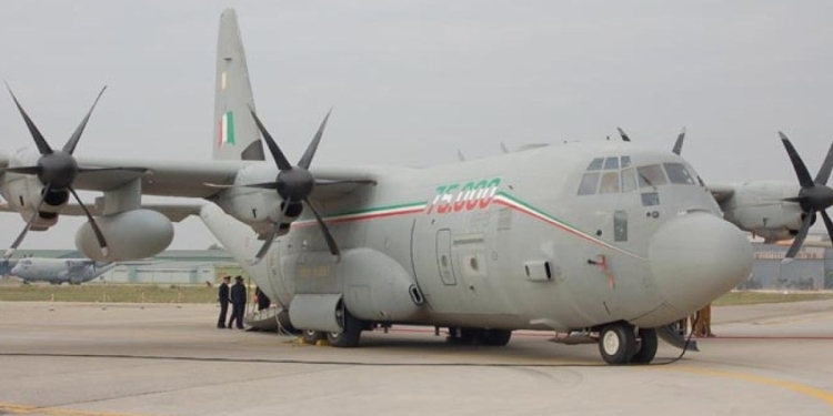 Un C130 dell'aeronautica militare italiana