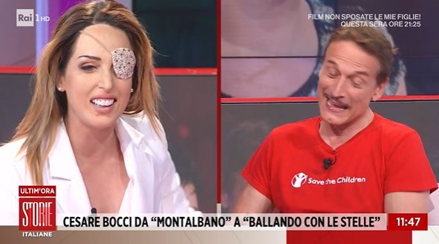 Gessica Notaro e Cesare Bocci a Storie Italiane