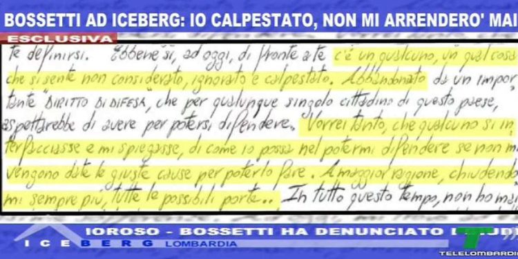 Lettera Massimo Bossetti, Iceberg