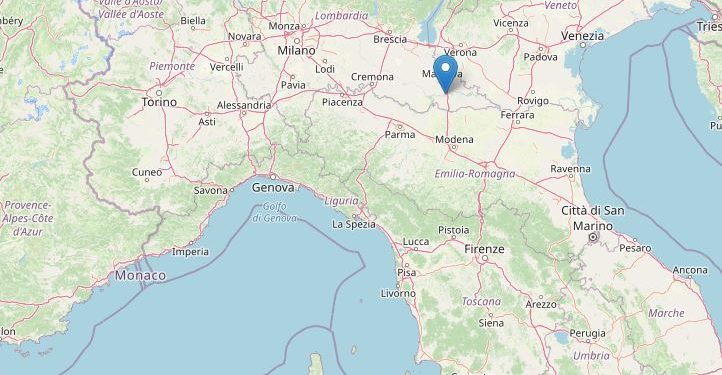 Terremoto oggi a Mantova (Ingv)