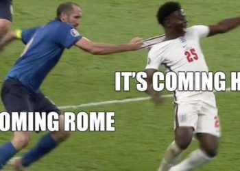 Meme su Chiellini dopo vittoria Italia agli Europei 2020