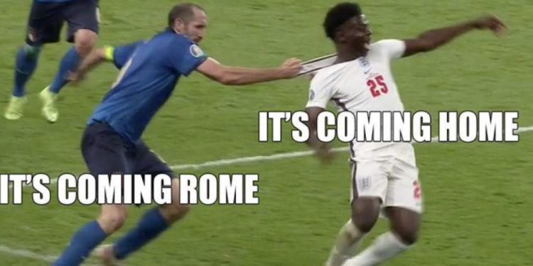 Meme su Chiellini dopo vittoria Italia agli Europei 2020