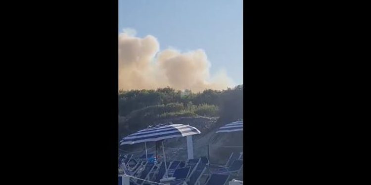 Incendio Laghi Alimini, da video