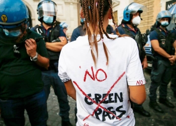 No Green Pass manifestazione