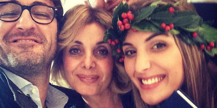 Ciro Ferrara in compagnia della ex moglie Paola e della figlia Benedetta