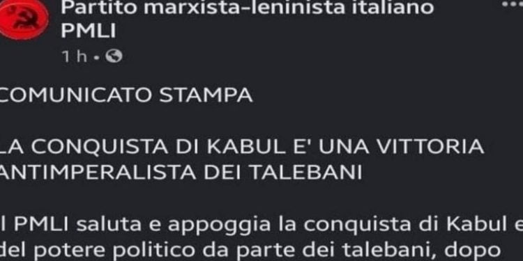 Partito Marxista Leninista italiano e il post pro talebani