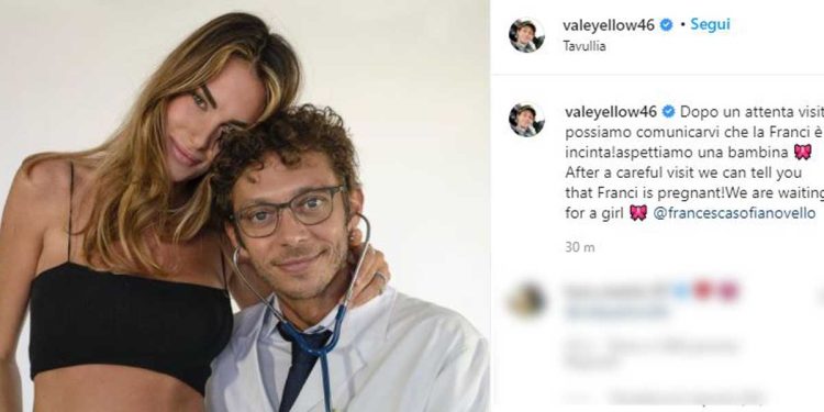 Francesca Sofia Novello e Valentino Rossi, Instagram