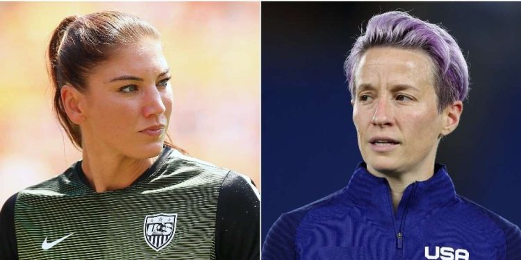 Hope Solo (a sinistra) e Megan Rapinoe (da Twitter)