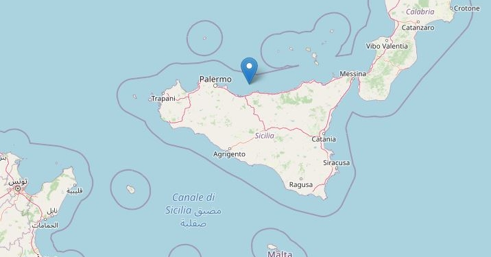 Terremoto oggi a Palermo (Ingv)