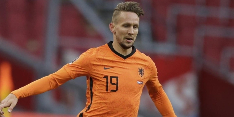 Luuk De Jong con la maglia dell'Olanda (Foto di LaPresse)