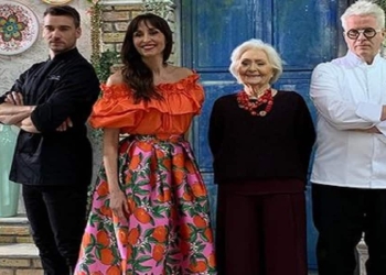 I tre giudici e la conduttrice di 'Bake Off Italia 2021'