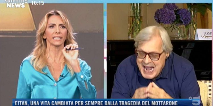 Sgarbi contro Simona Branchetti, foto Mediaset