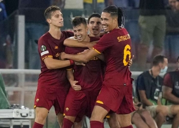 I giocatori della Roma (Foto LaPresse)