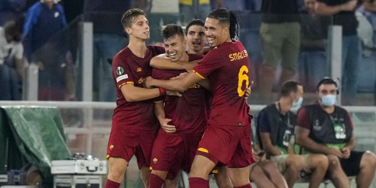 I giocatori della Roma (Foto LaPresse)