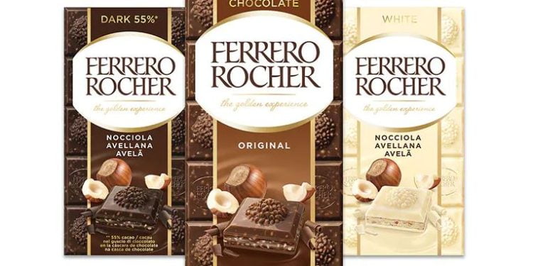 Tavolette Ferrero Rocher in arrivo (sito Ferrero.it)