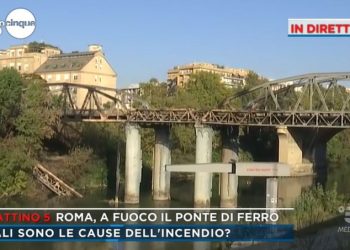 Incendio Ponte di Ferro Roma (Mattino 5)