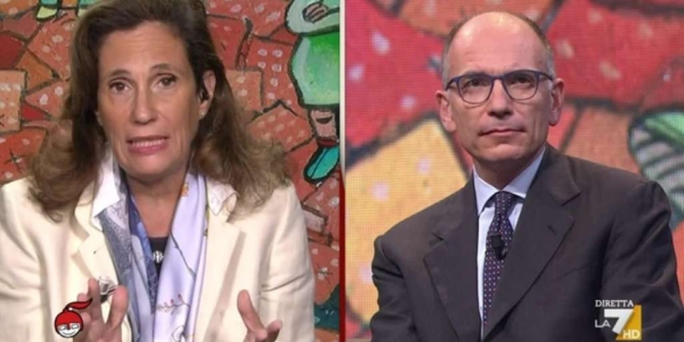 Ilaria Chiara ed Enrico Letta a DiMartedì