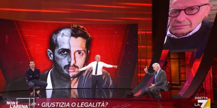 Fabrizio Corona e Alfonso Sabella a Non è l'Arena