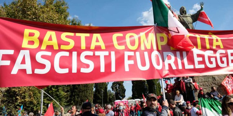 Assalto Cgil, manifestazione anti-fascista