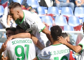 I giocatori del Sassuolo (Foto LaPresse)